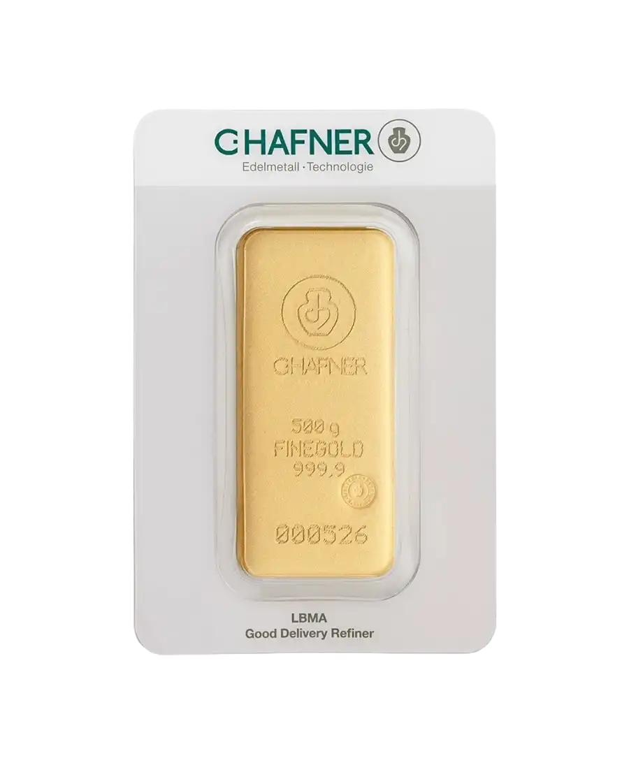 Lingot d'Or 500 Grammes de C. HAFNER