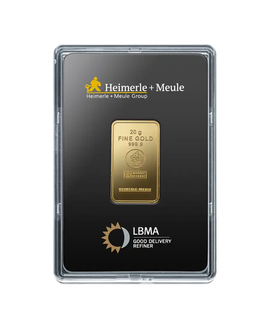 Lingot 20 Grammes Or de HEIMERLE + MEULE