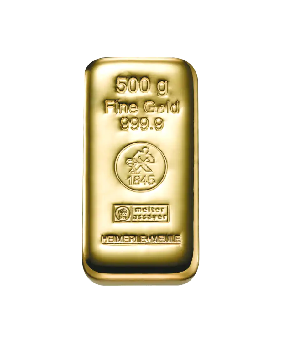 Lingot d'Or 500 Grammes de HEIMERLE & MEULE