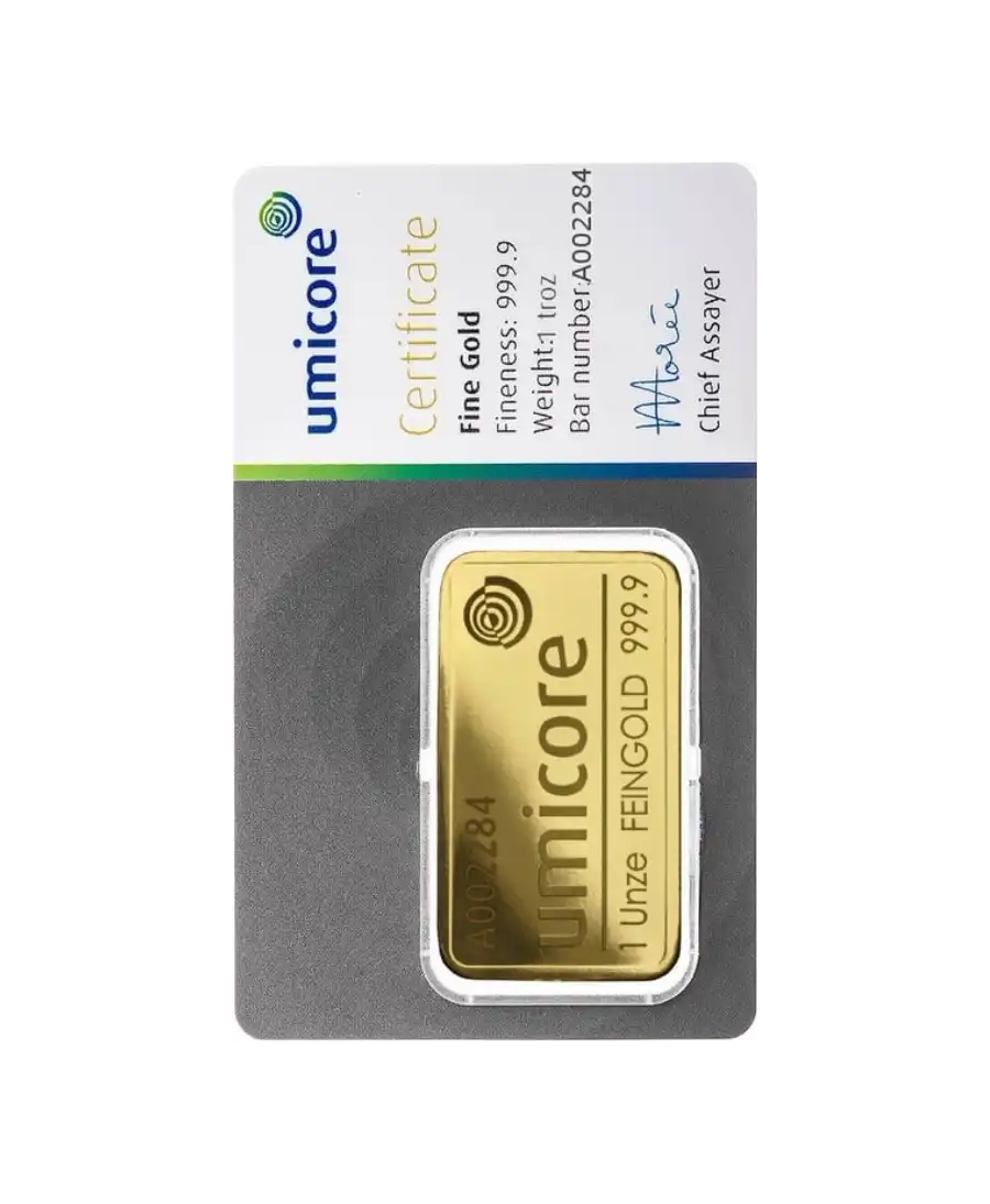Lingot Or 1 Once UMICORE